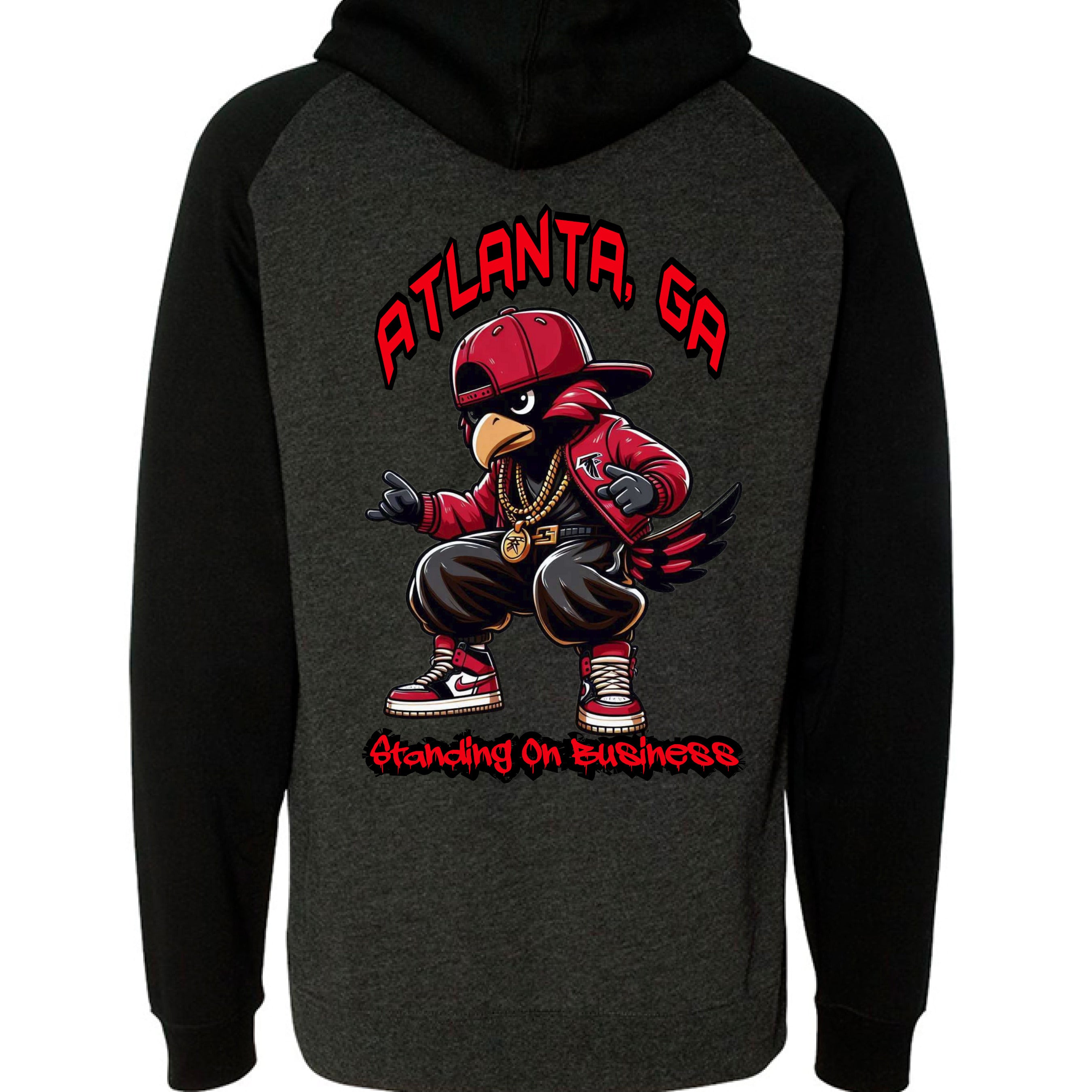 Charcoal Heather/ Black - BACK