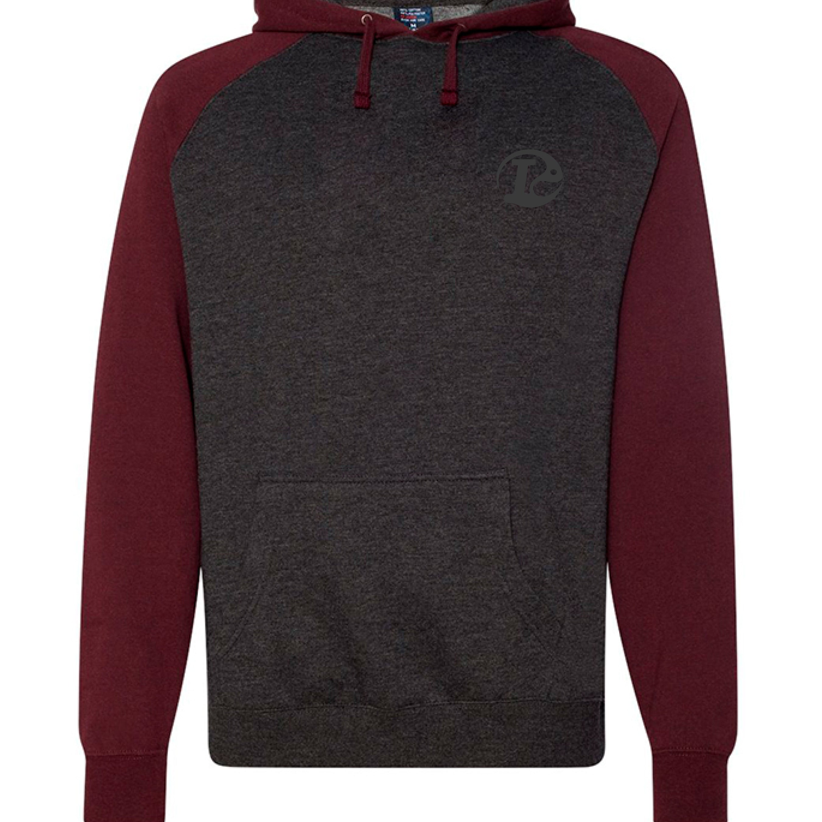 Charcoal Heather/ Burgundy Heather - FRONT